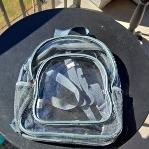Clear Backpack with Grey Trim